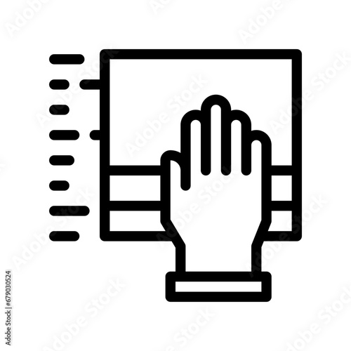 dusting line icon