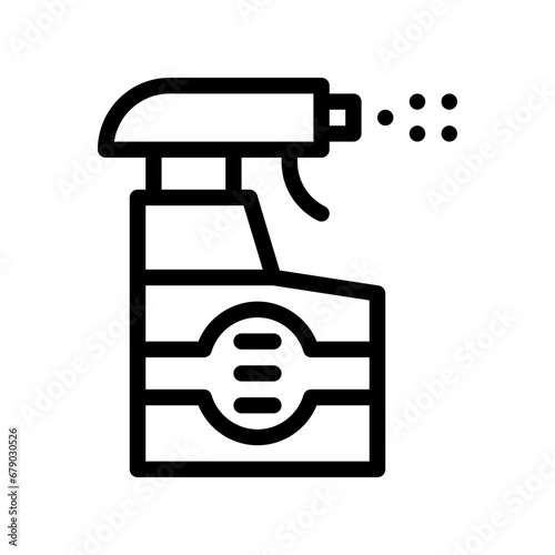 Schilderij op canvas cleaning spray line icon