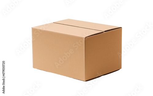 Cardboard Packaging Box on transparent background