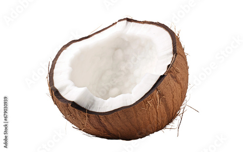 Fresh Coconut on transparent background