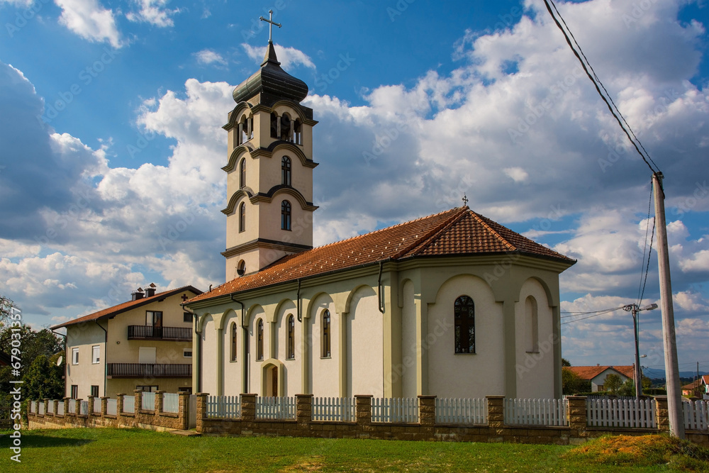 The Orthodox Church of the St Prince Lazar in Pojezna village in the Derventa municipality of Doboj region, Republika Srpska, Bosnia and Herzegovina