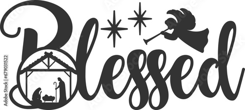 Blessed - Nativity Illustration