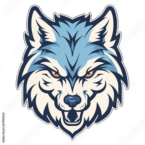 Wolf mascot vector illustration, logo