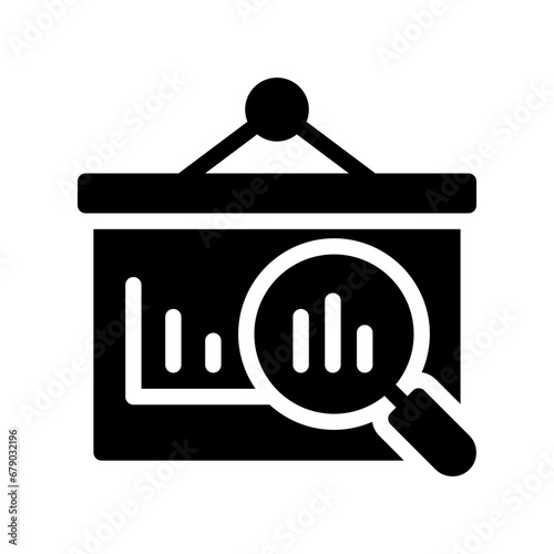 analysis glyph icon