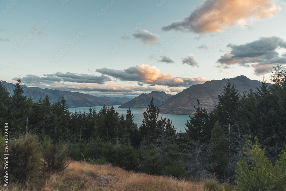 View from Queenstown hill at New Zealand