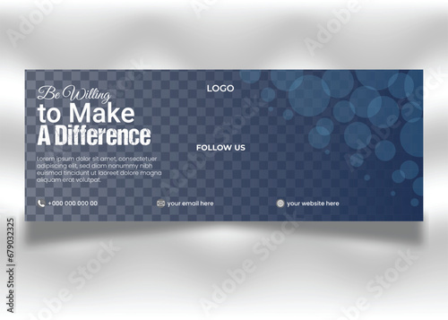 modern creative facebook cover design template with transparent black background.