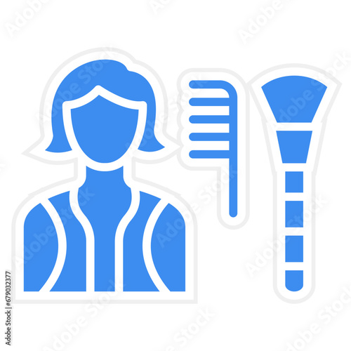 Make Up Artist Female Icon Style