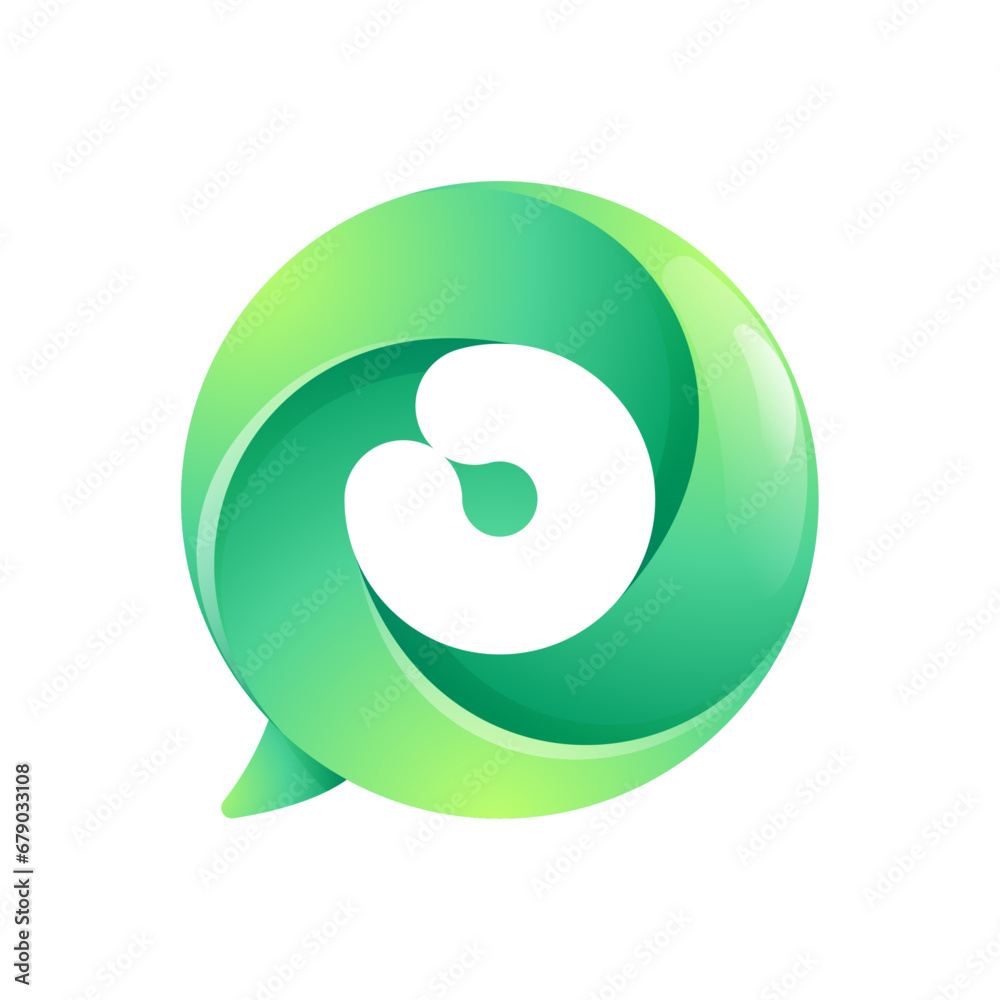 0 logo. Number zero inside speech bubble with swirl pattern. Negative space style icon. Colorful gradient emblem for social media app, call center, online message, feedback icon, telemarketing screen 0 logo. Number zero inside speech bubble with swirl pattern. Negative space style icon. Colorful gradient emblem for social media app, call center, online message, feedback icon, telemarketing screen