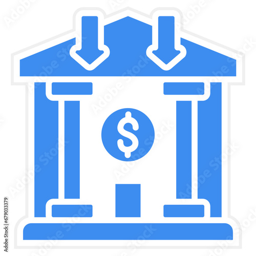 Bank Deposit Icon Style
