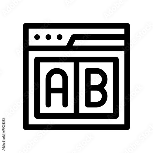 ab testing line icon