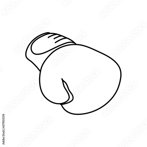 Boxing gloves vector sketch icon