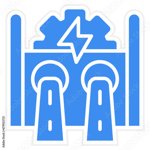Hydroelectricity Icon Style