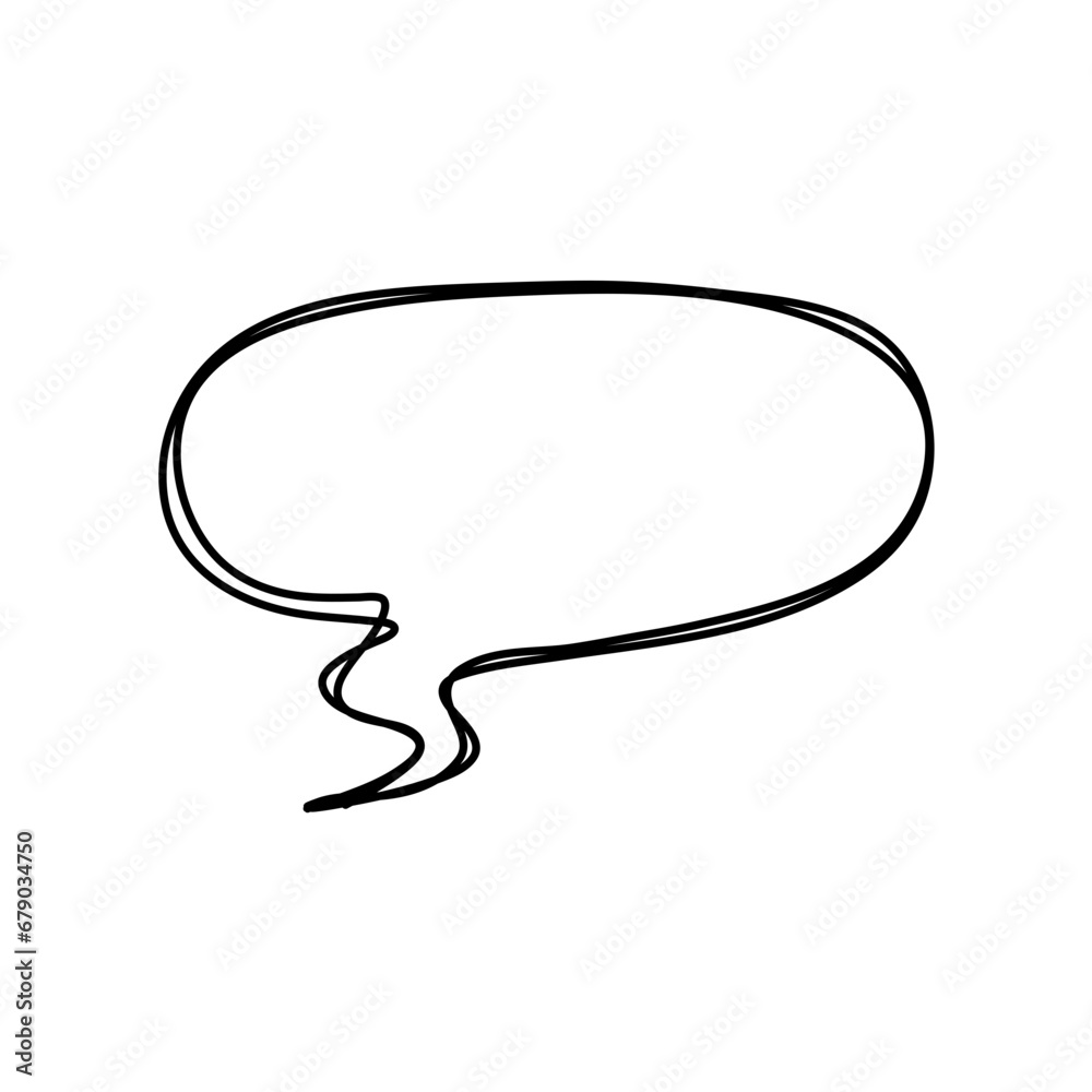 Naklejka premium hand drawn speech bubbles. Vector illustration