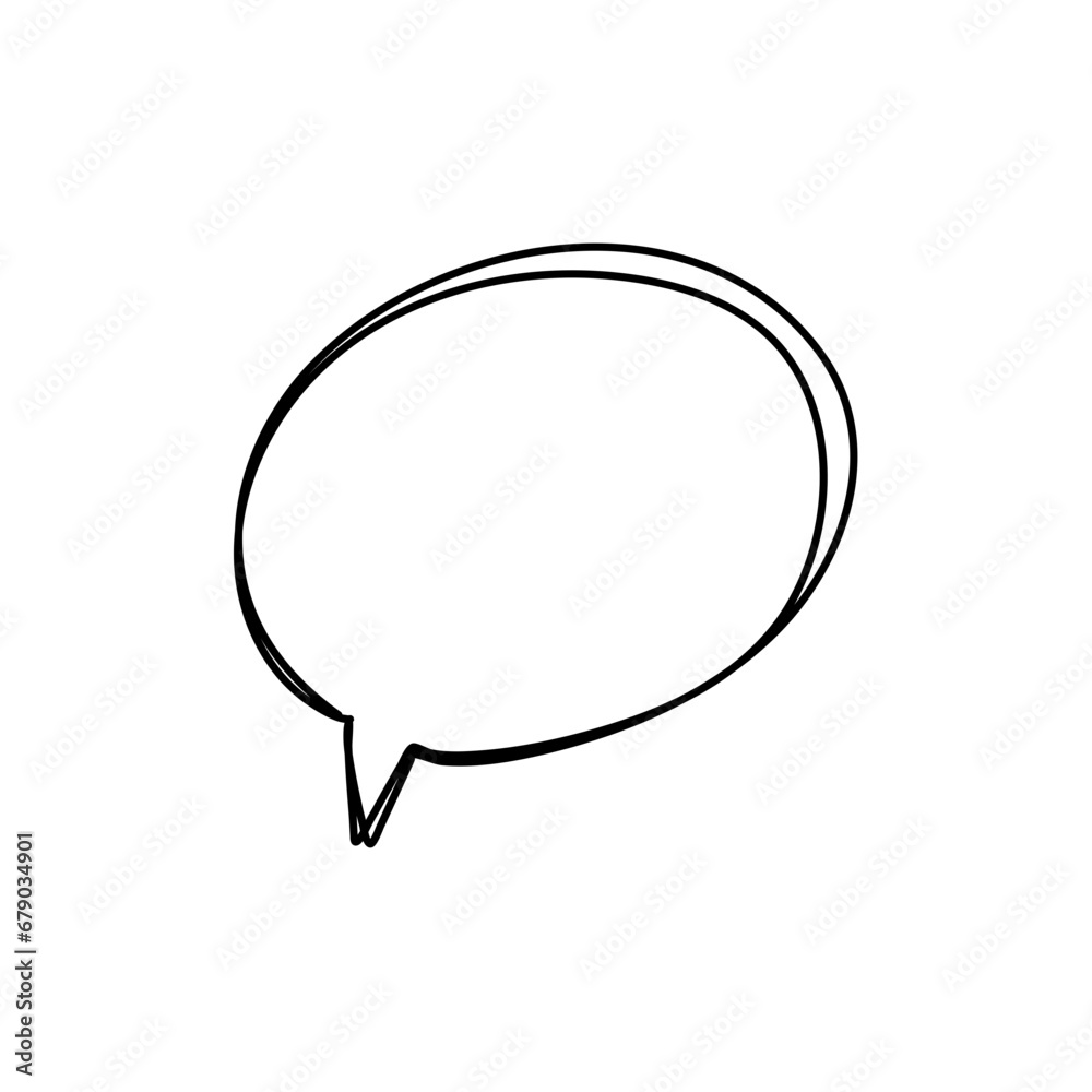 hand drawn speech bubbles. Vector illustration hand drawn speech bubbles. Vector illustration