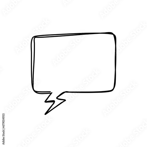 hand drawn speech bubbles. Vector illustration