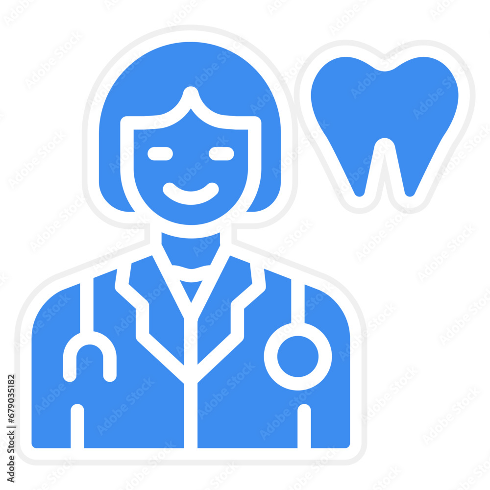 Female Dentist Icon Style Female Dentist Icon Style