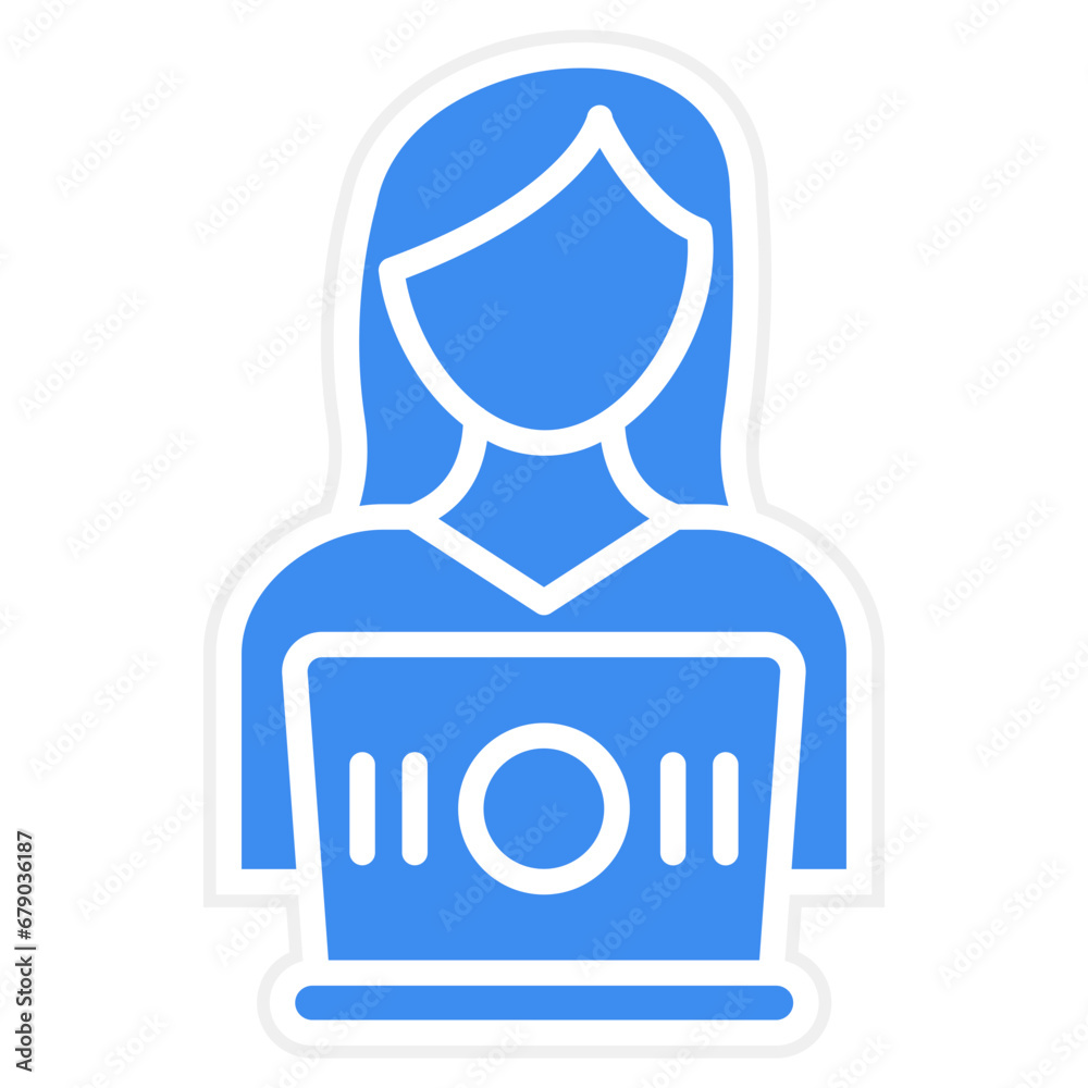 Female Blogger Icon Style