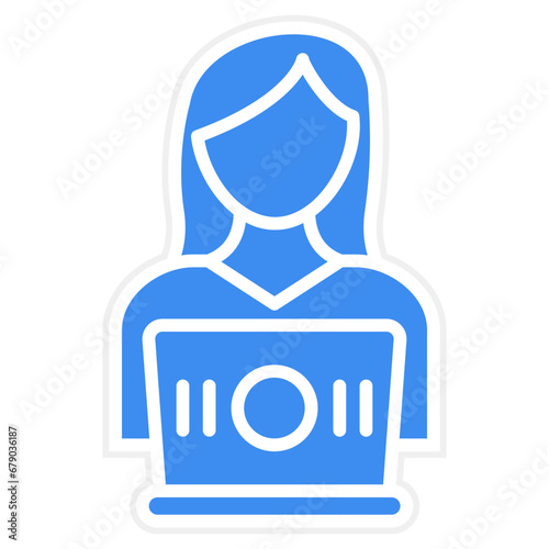 Female Blogger Icon Style