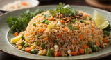 Fried Rice on wooden table