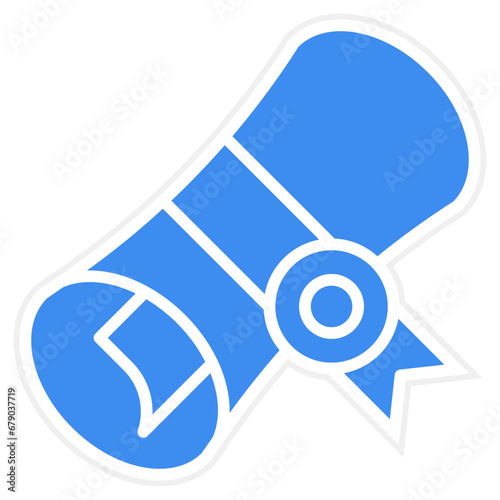 Bachelor Degree Icon Style