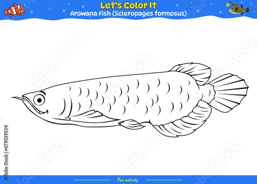 Lets color it Arowana Fish