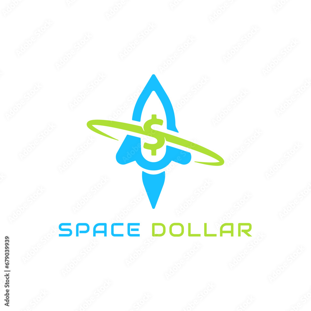 Space dollar logo template Space dollar logo template