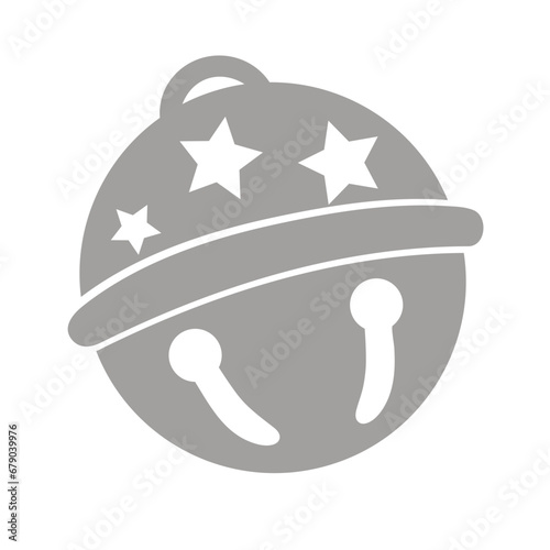 small bell silhouette with stars for christmas time