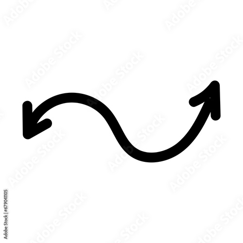 black arrows doodle hand drawn