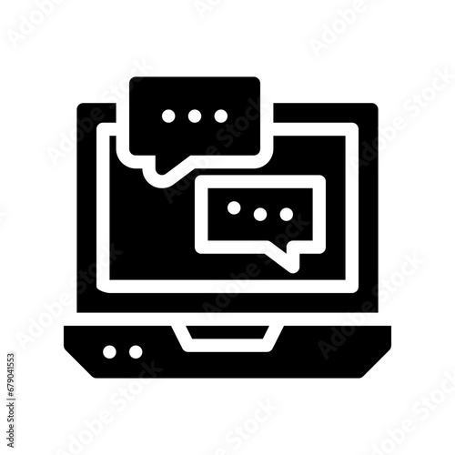 laptop glyph icon