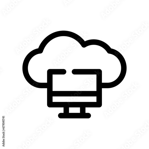 cloud computing line icon