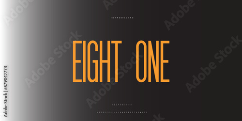 Elegant Font Uppercase Lowercase and Number. Classic Lettering Minimal Fashion Designs. Typography modern Sen Serif fonts regular decorative vintage concept. vector illustration