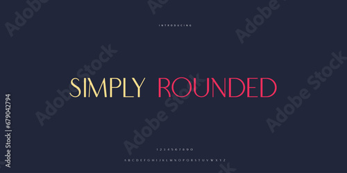 Elegant Font Uppercase Lowercase and Number. Classic Lettering Minimal Fashion Designs. Typography modern Sen Serif fonts regular decorative vintage concept. vector illustration