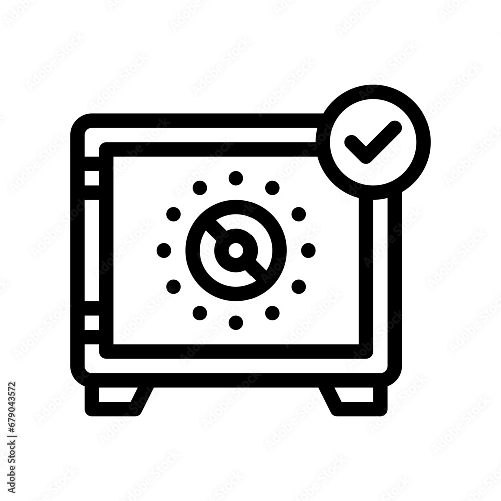 safety box line icon safety box line icon