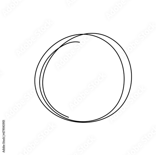 hand drawn scribble circles. Vector element