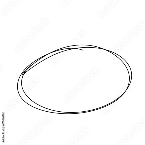 Vector doodle circle frame