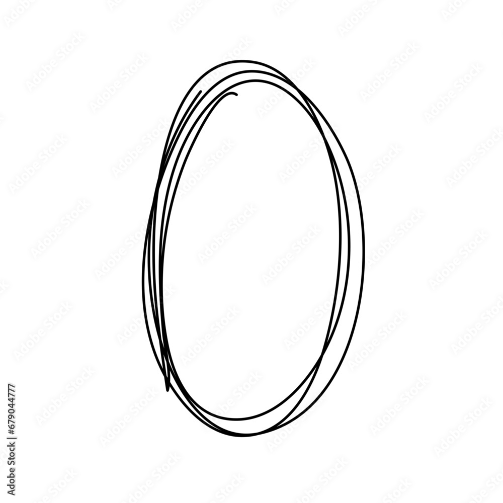 Highlight oval circle frames. Doodle hand drawn pencil lines. Round brush mark Highlight oval circle frames. Doodle hand drawn pencil lines. Round brush mark