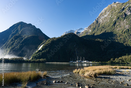 Milford Sound, a popular tourist attraction in the South Island of New Zealand photo