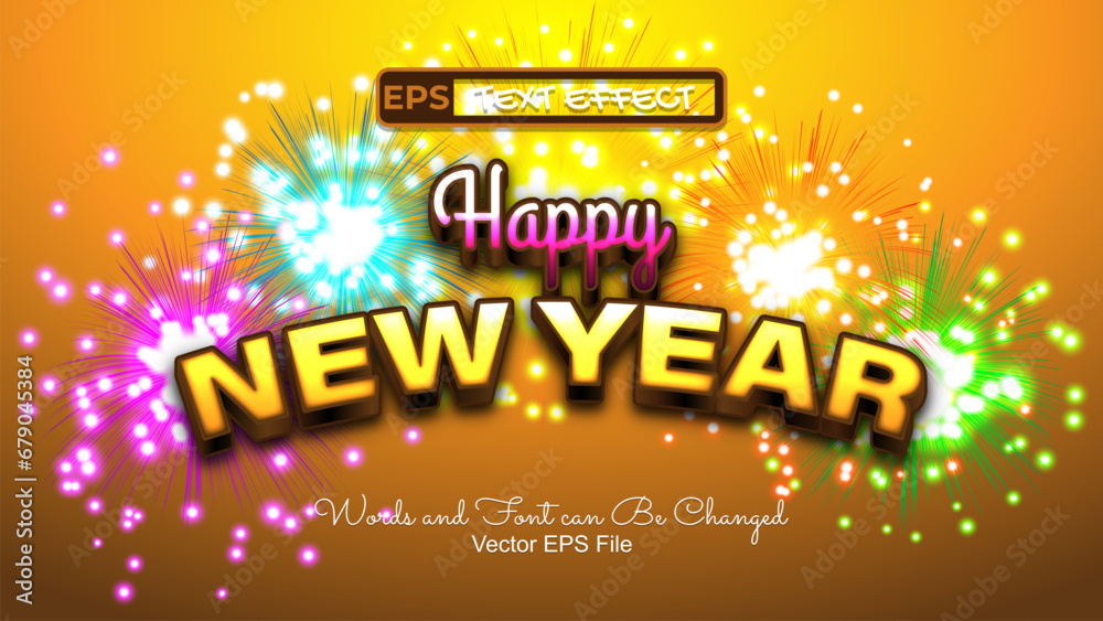 New Year Editable Text Effect