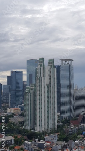 Jakarta  Indonesia     February 14  2023  A cityscape view of Indonesia capital city Jakarta