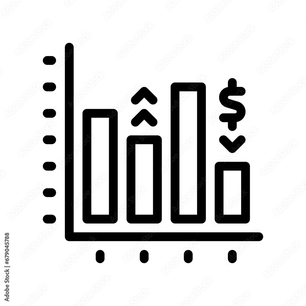 market fluctuation line icon market fluctuation line icon