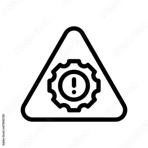 inefficient line icon photo