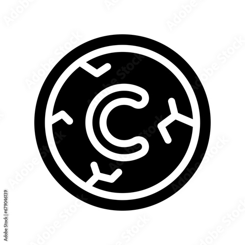 copyright infringement glyph icon
