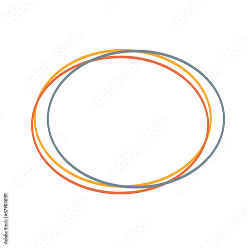 hand drawn colorful scribble circles and highlights, vector logo and diagrams design