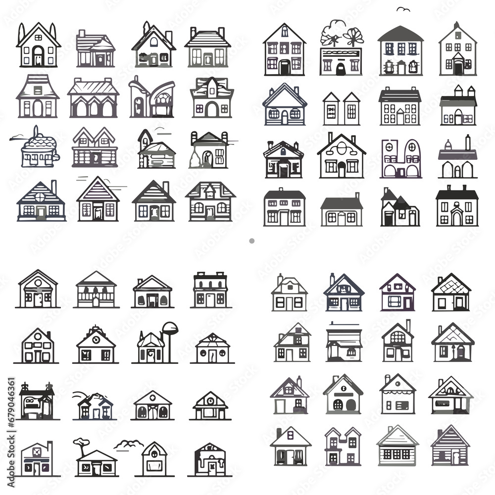 house, building, home, icon, vector, city, architecture, set, town, illustration, estate, symbol, urban, design, roof, construction, window, apartment, silhouette, cartoon, element, real, residential,