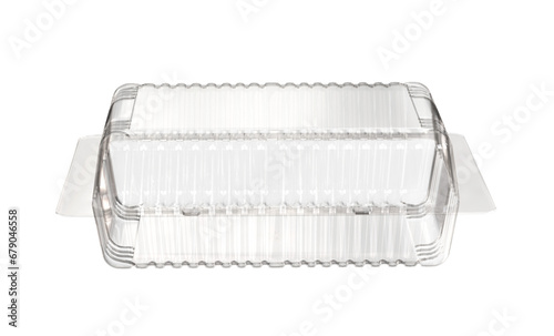 Clear Plastic Blister Boxes or a plastic clamshell container. photo