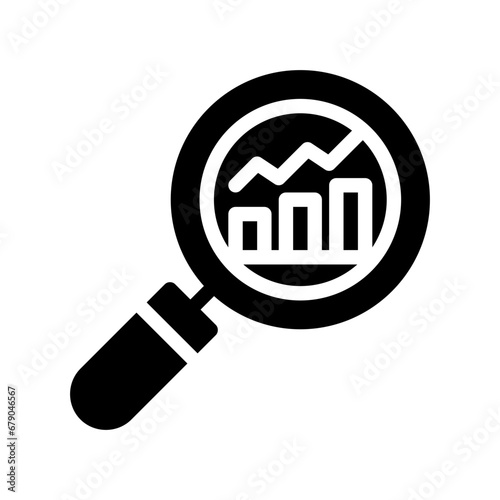 analysis glyph icon