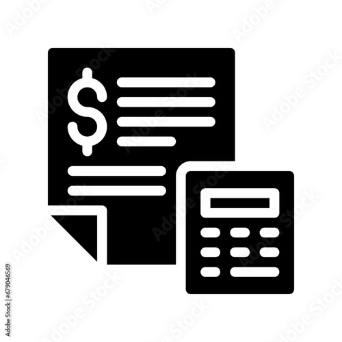 budgeting glyph icon