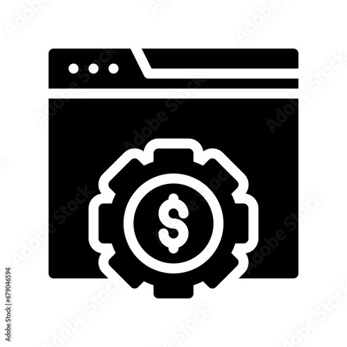 web management glyph icon