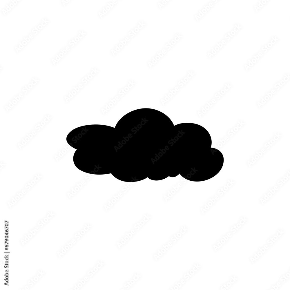 Clouds silhouettes. Design elements for the weather forecast, web interface or cloud storage applications. Clouds silhouettes. Design elements for the weather forecast, web interface or cloud storage applications.