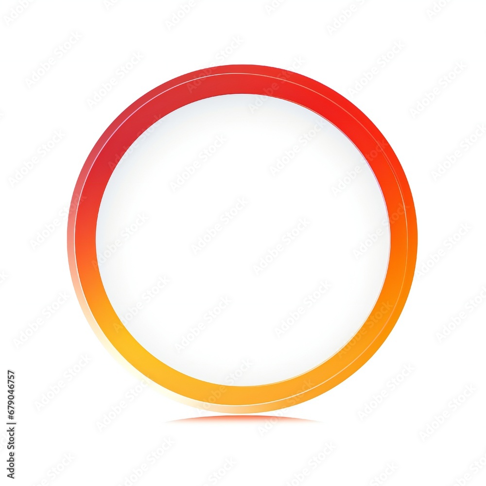 Empty sports circle design element flat style on white background Generative AI Empty sports circle design element flat style on white background Generative AI